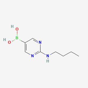 (2-(Butylamino)pyrimidin-5-yl)boronic acid chemical structure