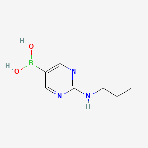 (2-(Propylamino)pyrimidin-5-yl)boronic acid chemical structure
