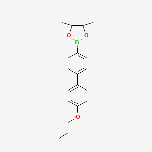 4,4,5,5-Tetramethyl-2-(4'-propoxy-[1,1'-biphenyl]-4-yl)-1,3,2-dioxaborolane chemical structure