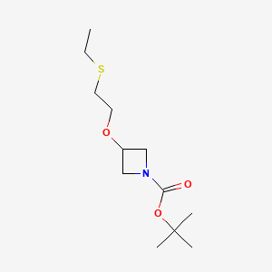 tert-Butyl 3-(2-(ethylthio)ethoxy)azetidine-1-carboxylate chemical structure