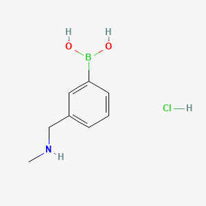(3-((Methylamino)methyl)phenyl)boronic acid hydrochloride chemical structure