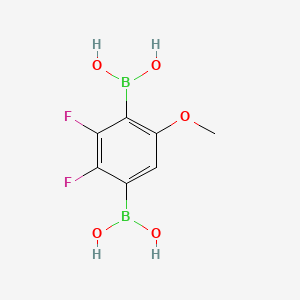 (2,3-Difluoro-5-methoxy-1,4-phenylene)diboronic acid chemical structure