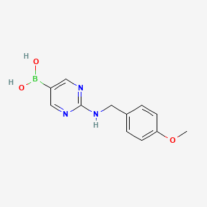 (2-((4-Methoxybenzyl)amino)pyrimidin-5-yl)boronic acid chemical structure