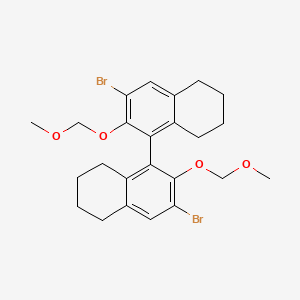 (S)-3,3'-Dibromo-2,2'-bis(methoxymethoxy)-5,5',6,6',7,7',8,8'-octahydro-1,1'-binaphthalene chemical structure