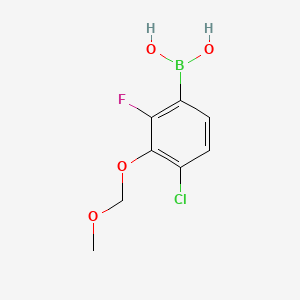 (4-Chloro-2-fluoro-3-(methoxymethoxy)phenyl)boronic acid chemical structure