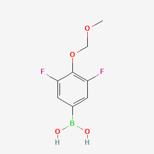(3,5-Difluoro-4-(methoxymethoxy)phenyl)boronic acid chemical structure