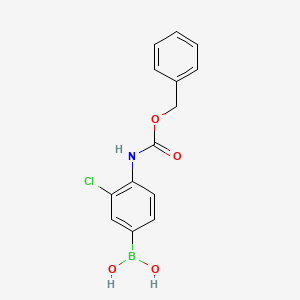 (4-(((Benzyloxy)carbonyl)amino)-3-chlorophenyl)boronic acid chemical structure
