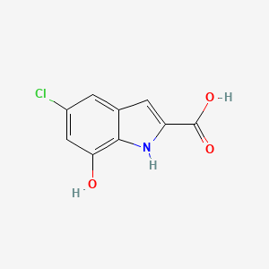 5-Chloro-7-hydroxy-1H-indole-2-carboxylic acid chemical structure
