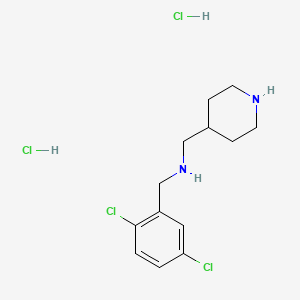 N-(2,5-Dichlorobenzyl)-1-(piperidin-4-yl)methanamine dihydrochloride chemical structure