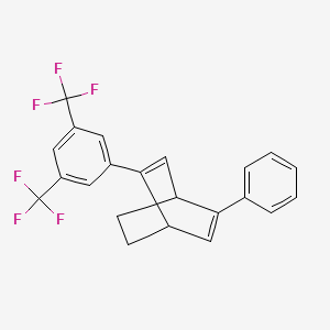 2-(3,5-Bis(trifluoromethyl)phenyl)-5-phenylbicyclo[2.2.2]octa-2,5-diene chemical structure