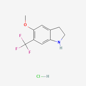5-Methoxy-6-(trifluoromethyl)indoline hydrochloride chemical structure