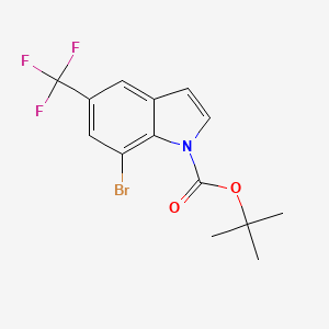 tert-Butyl 7-bromo-5-(trifluoromethyl)-1H-indole-1-carboxylate chemical structure