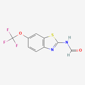 N-(6-(Trifluoromethoxy)benzo[d]thiazol-2-yl)formamide chemical structure