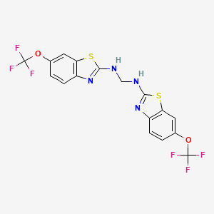 N,N'-Bis(6-(trifluoromethoxy)benzo[d]thiazol-2-yl)methanediamine chemical structure