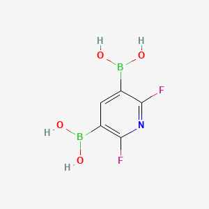 (2,6-Difluoropyridine-3,5-diyl)diboronic acid chemical structure