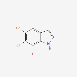 5-Bromo-6-chloro-7-fluoro-1H-indole chemical structure