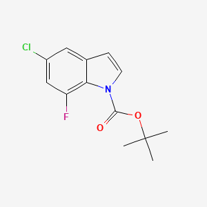 tert-Butyl 5-chloro-7-fluoro-1H-indole-1-carboxylate chemical structure