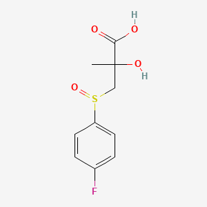 3-((4-Fluorophenyl)sulfinyl)-2-hydroxy-2-methylpropanoic acid chemical structure