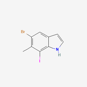 5-Bromo-7-iodo-6-methyl-1H-indole chemical structure