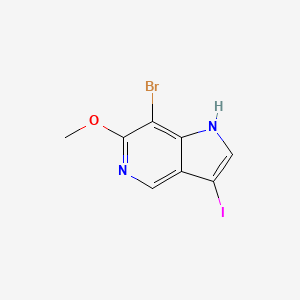 7-Bromo-3-iodo-6-methoxy-1H-pyrrolo[3,2-c]pyridine chemical structure