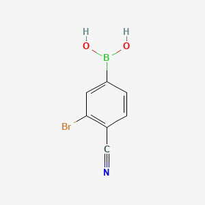 (3-Bromo-4-cyanophenyl)boronic acid chemical structure