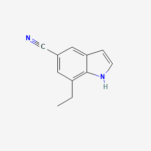 7-Ethyl-1H-indole-5-carbonitrile chemical structure