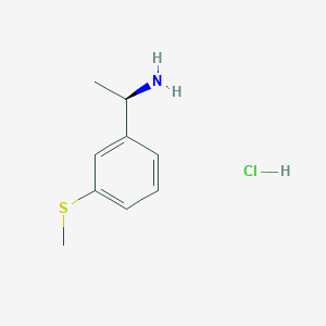 (R)-1-(3-(Methylthio)phenyl)ethan-1-amine hydrochloride chemical structure