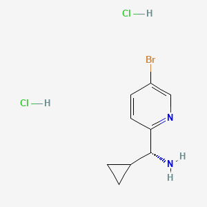 (R)-(5-Bromopyridin-2-yl)(cyclopropyl)methanamine dihydrochloride chemical structure