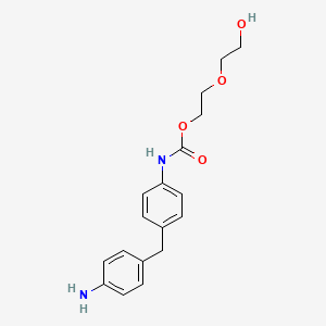 2-(2-Hydroxyethoxy)ethyl (4-(4-aminobenzyl)phenyl)carbamate chemical structure