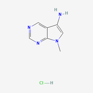 7-Methyl-7H-pyrrolo[2,3-d]pyrimidin-5-amine hydrochloride chemical structure