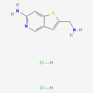 2-(Aminomethyl)thieno[3,2-c]pyridin-6-amine dihydrochloride chemical structure