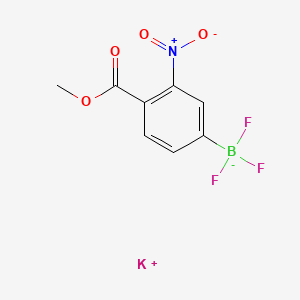 Potassium trifluoro(4-(methoxycarbonyl)-3-nitrophenyl)borate chemical structure