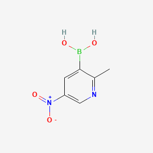 (2-Methyl-5-nitropyridin-3-yl)boronic acid chemical structure
