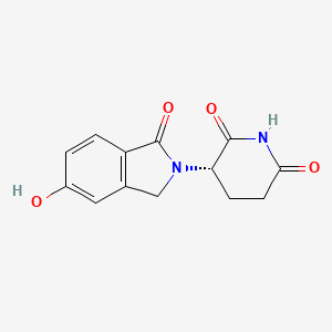 (S)-3-(5-Hydroxy-1-oxoisoindolin-2-yl)piperidine-2,6-dione chemical structure