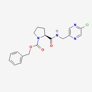 Benzyl (S)-2-(((5-chloropyrazin-2-yl)methyl)carbamoyl)pyrrolidine-1-carboxylate chemical structure