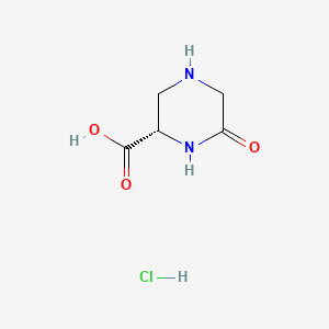 (S)-6-Oxopiperazine-2-carboxylic acid hydrochloride chemical structure