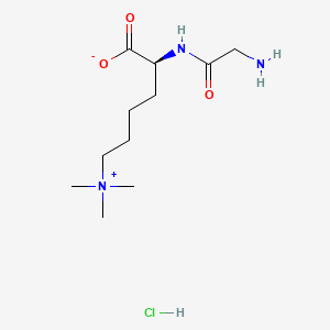(S)-2-(2-Aminoacetamido)-6-(trimethylammonio)hexanoate hydrochloride chemical structure