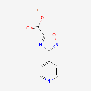 Lithium 3-(pyridin-4-yl)-1,2,4-oxadiazole-5-carboxylate chemical structure