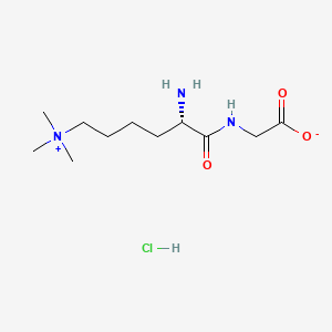 (S)-(2-Amino-6-(trimethylammonio)hexanoyl)glycinate hydrochloride chemical structure