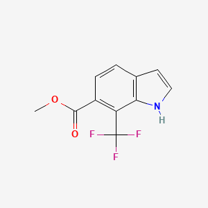 Methyl 7-(trifluoromethyl)-1H-indole-6-carboxylate chemical structure