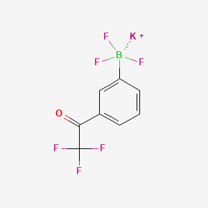 Potassium trifluoro(3-(2,2,2-trifluoroacetyl)phenyl)borate chemical structure