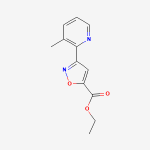 Ethyl 3-(3-methylpyridin-2-yl)isoxazole-5-carboxylate chemical structure