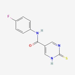 N-(4-Fluorophenyl)-2-mercaptopyrimidine-5-carboxamide chemical structure
