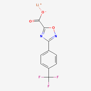 Lithium 3-(4-(trifluoromethyl)phenyl)-1,2,4-oxadiazole-5-carboxylate chemical structure