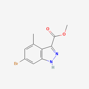 Methyl 6-bromo-4-methyl-1H-indazole-3-carboxylate chemical structure