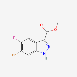 Methyl 6-bromo-5-fluoro-1H-indazole-3-carboxylate chemical structure