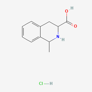 1-Methyl-1,2,3,4-tetrahydroisoquinoline-3-carboxylic acid hydrochloride chemical structure