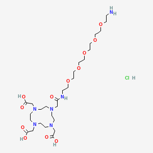DOTA-PEG5-amine HCl salt chemical structure