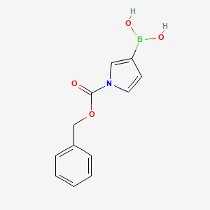 (1-((Benzyloxy)carbonyl)-1H-pyrrol-3-yl)boronic acid chemical structure