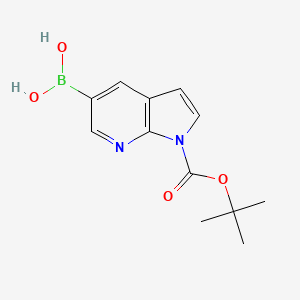 (1-(tert-Butoxycarbonyl)-1H-pyrrolo[2,3-b]pyridin-5-yl)boronic acid chemical structure
